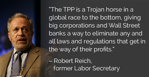 Robert Reich, TPP Disaster